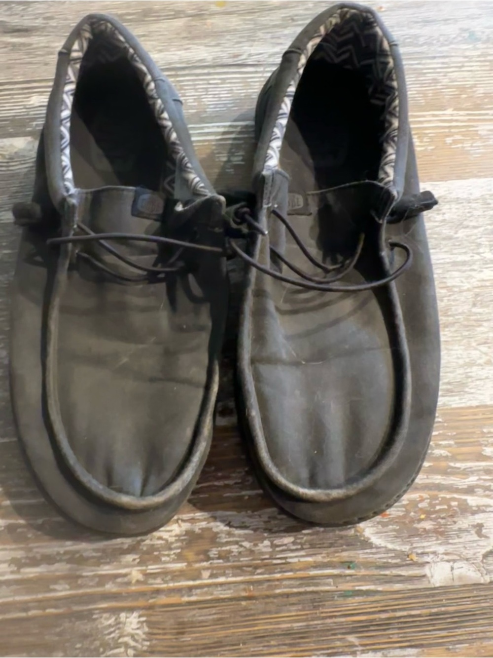 Men's Casual Lace-Up Moc Toe Shoes - Black